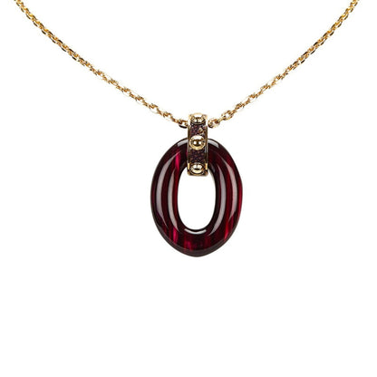 Louis Vuitton Pandantif Gimme Crew Necklace M66419 Gold Purple Plated Women's LOUIS VUITTON