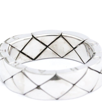 CHANELPolished  Matelasse Ring #58 18K White Gold BF561642