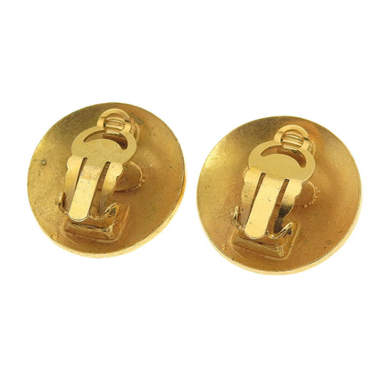 CHANEL here mark button earrings 93A