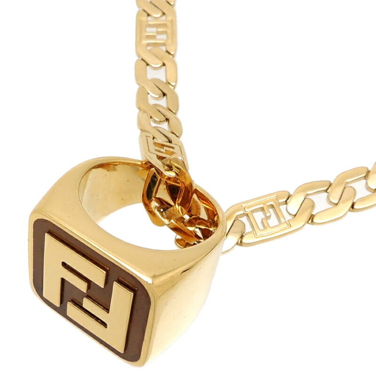 FENDI #21 Ring Women's/Men's Necklace GP