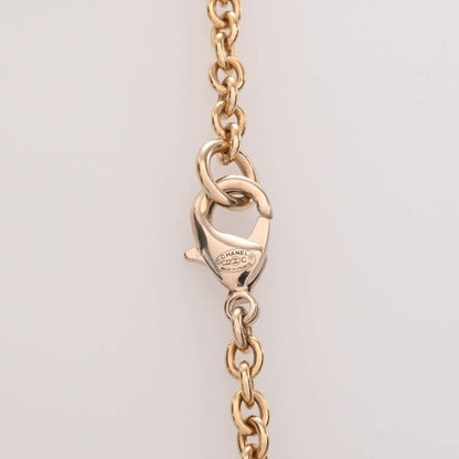 CHANEL Cocomark Circle Necklace Gold Women's