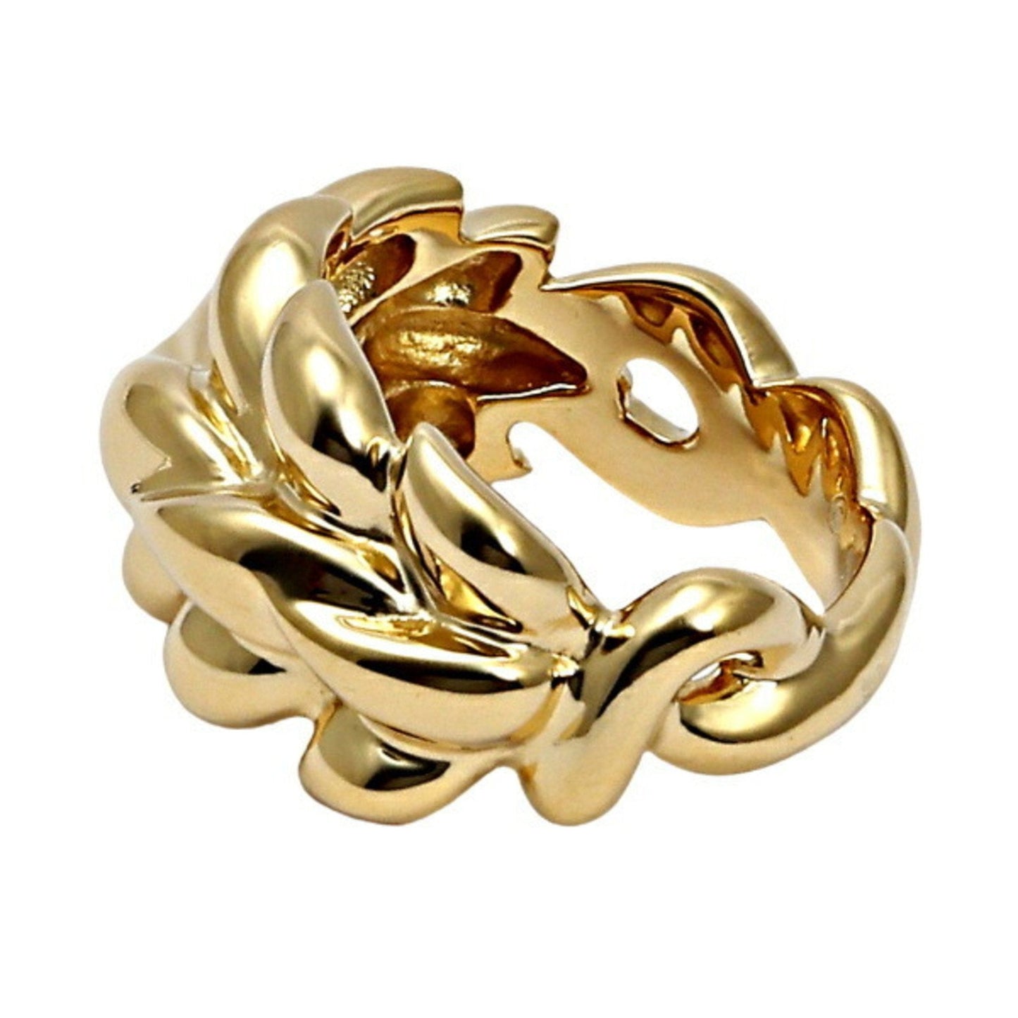 CHANEL Leaf K18YG Yellow Gold Ring