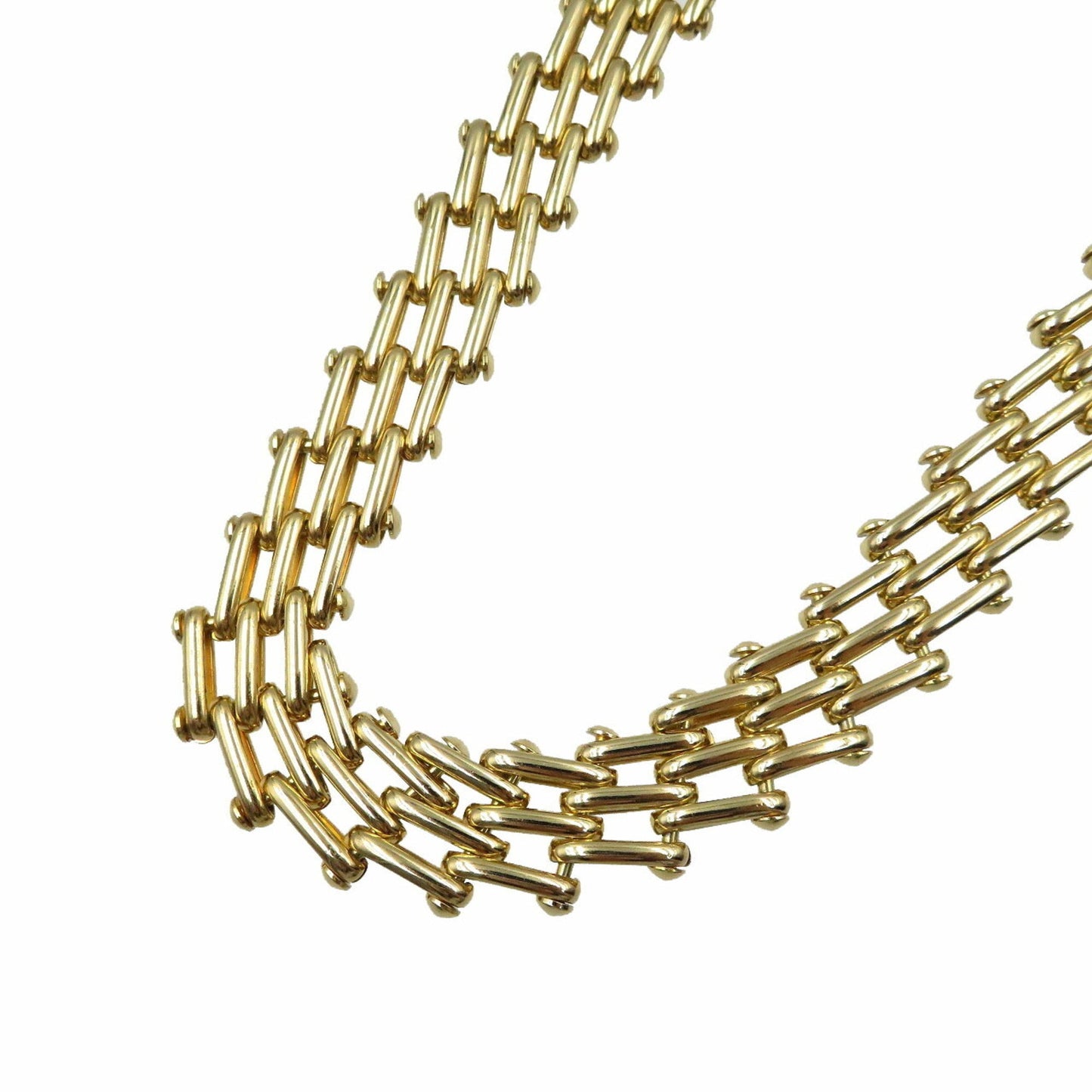 Christian Dior Metal Gold Necklace Choker