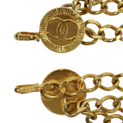 CHANEL triple chain belt 1982 here mark gold