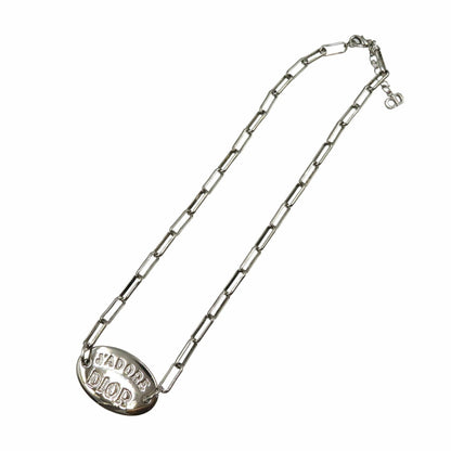 Christian Dior J'ADIOR plate metal silver necklace