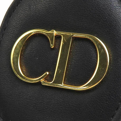 CHRISTIAN DIOR Key Ring Charm Leather/Metal Black Unisex