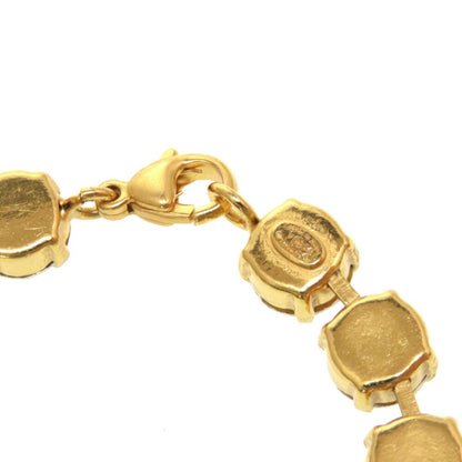 CHANEL Cocomark Rhinestone 95A Gold Bracelet