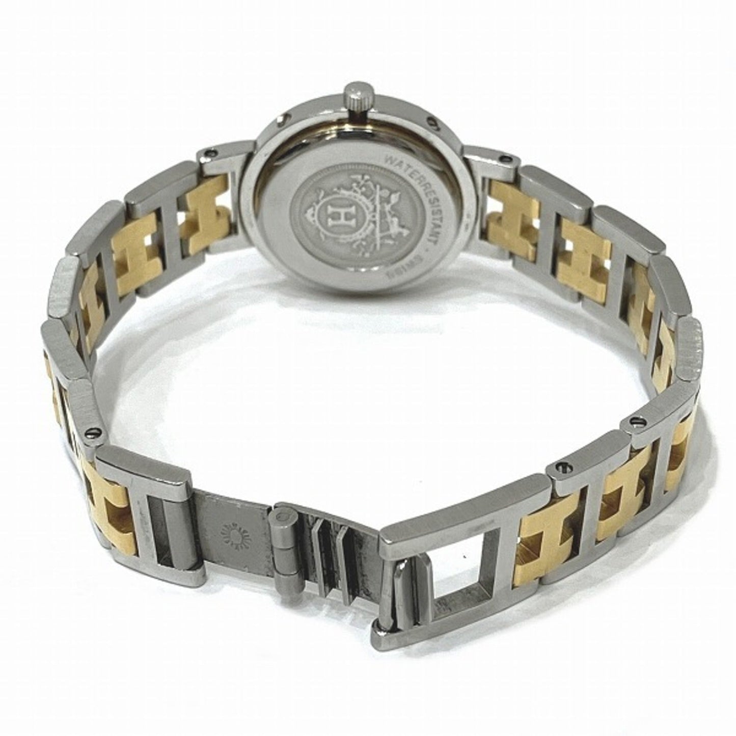 HERMES Clipper Quartz Ivory Dial Watch Ladies