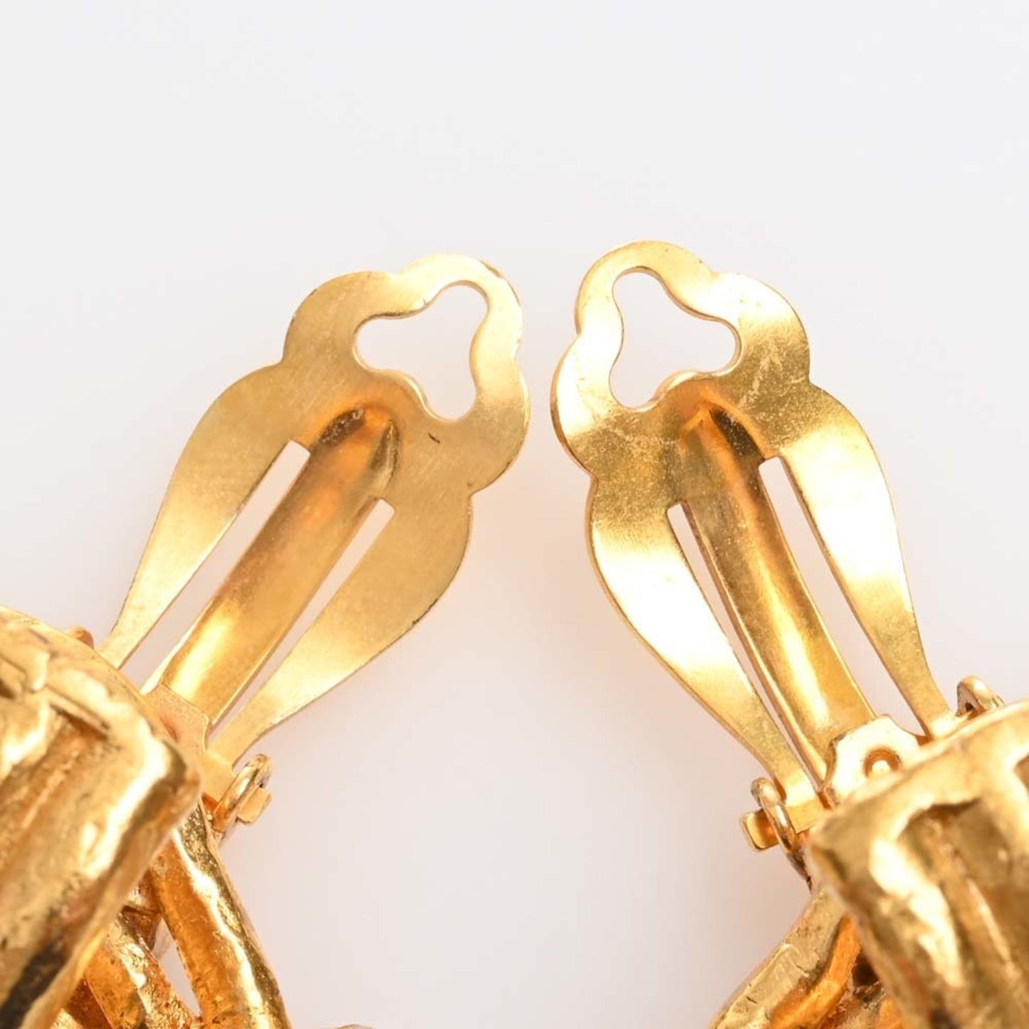 CHANEL Cocomark hoop earrings gold ladies