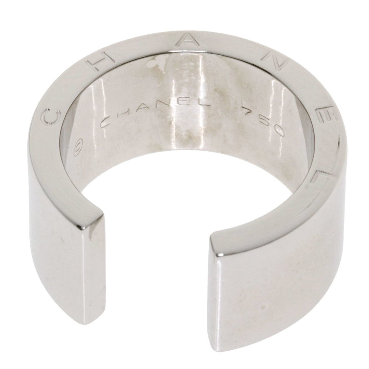 Chanel C Signature Ring / K18 White Gold Ladies CHANEL