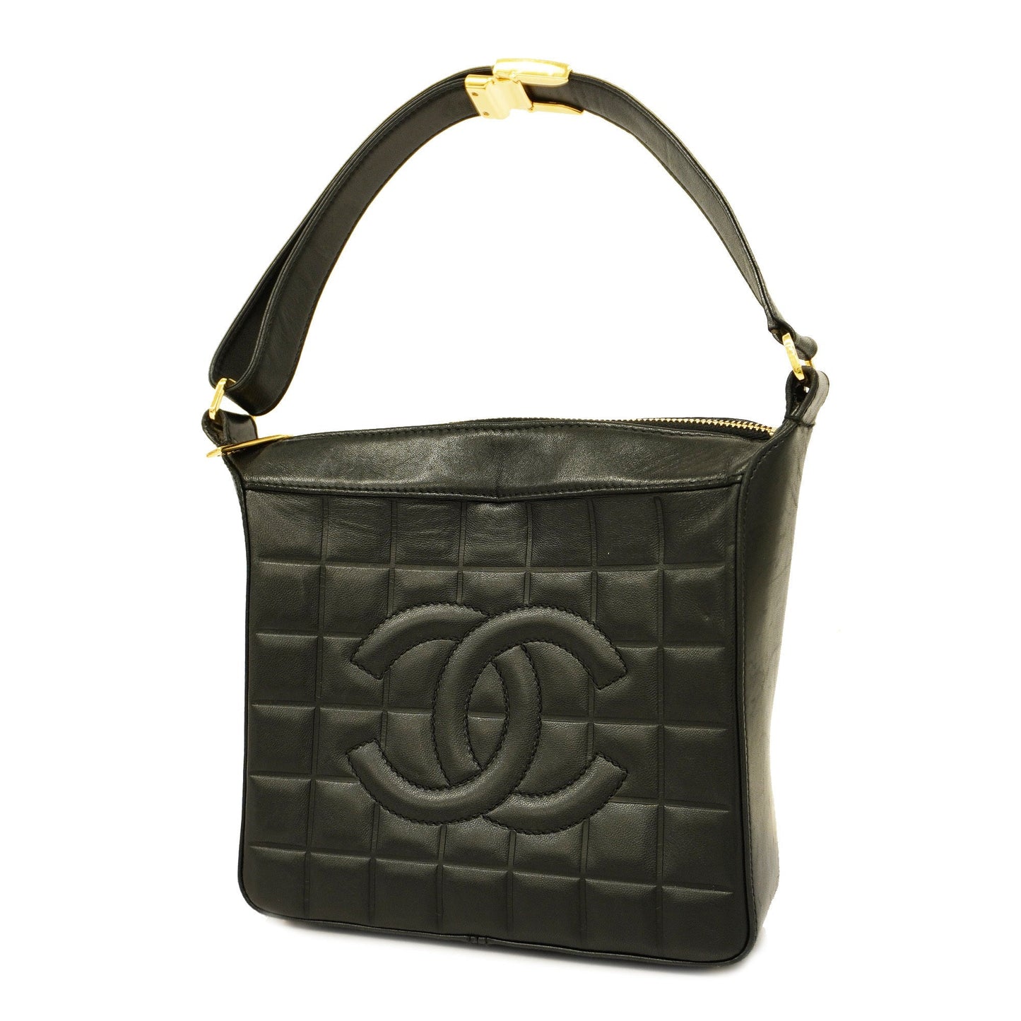 CHANEL   Chocolate Bar Handbag Women's Leather Handbag Brown