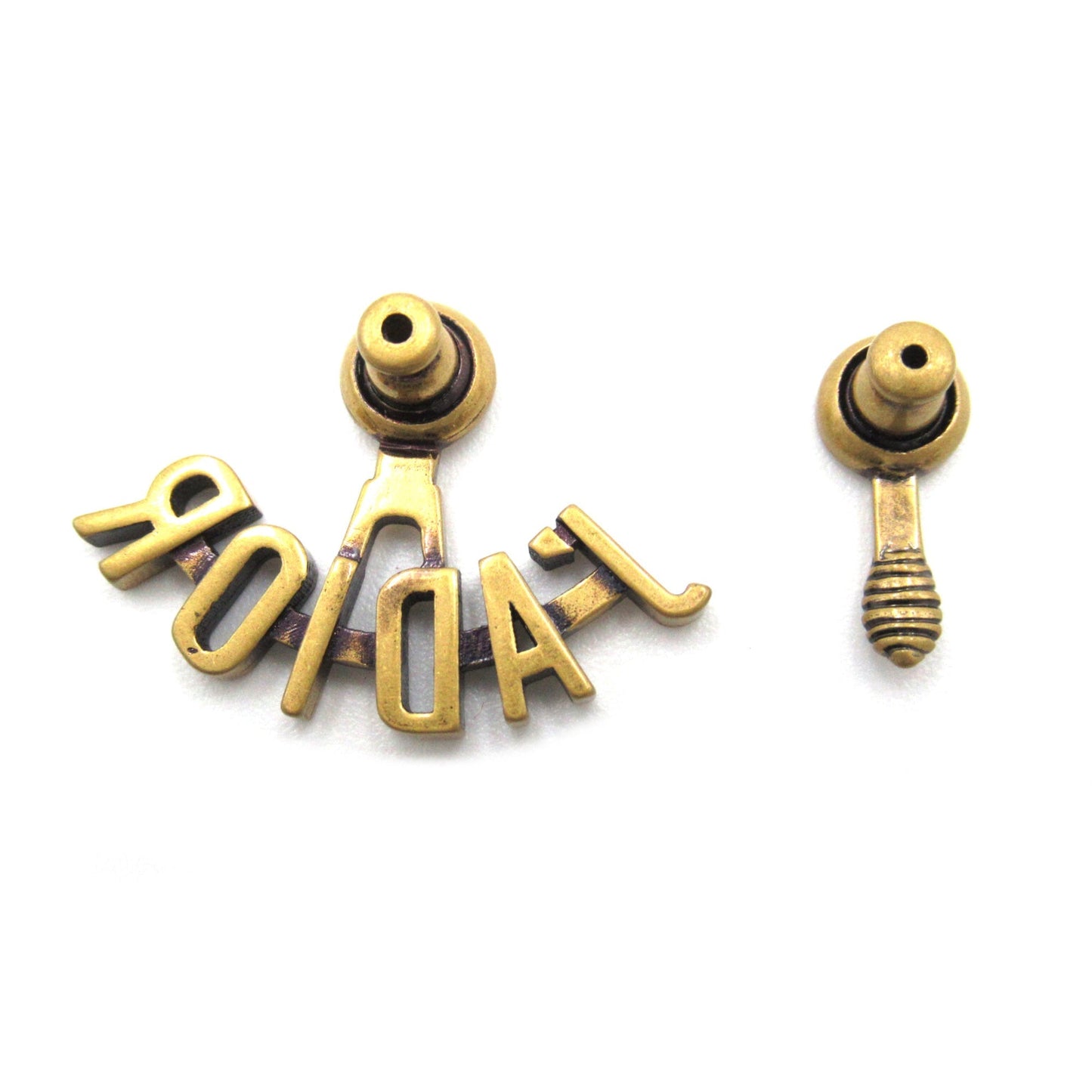 Dior Bee motif bee logo Pierced earrings Gold Gold Plated Gold