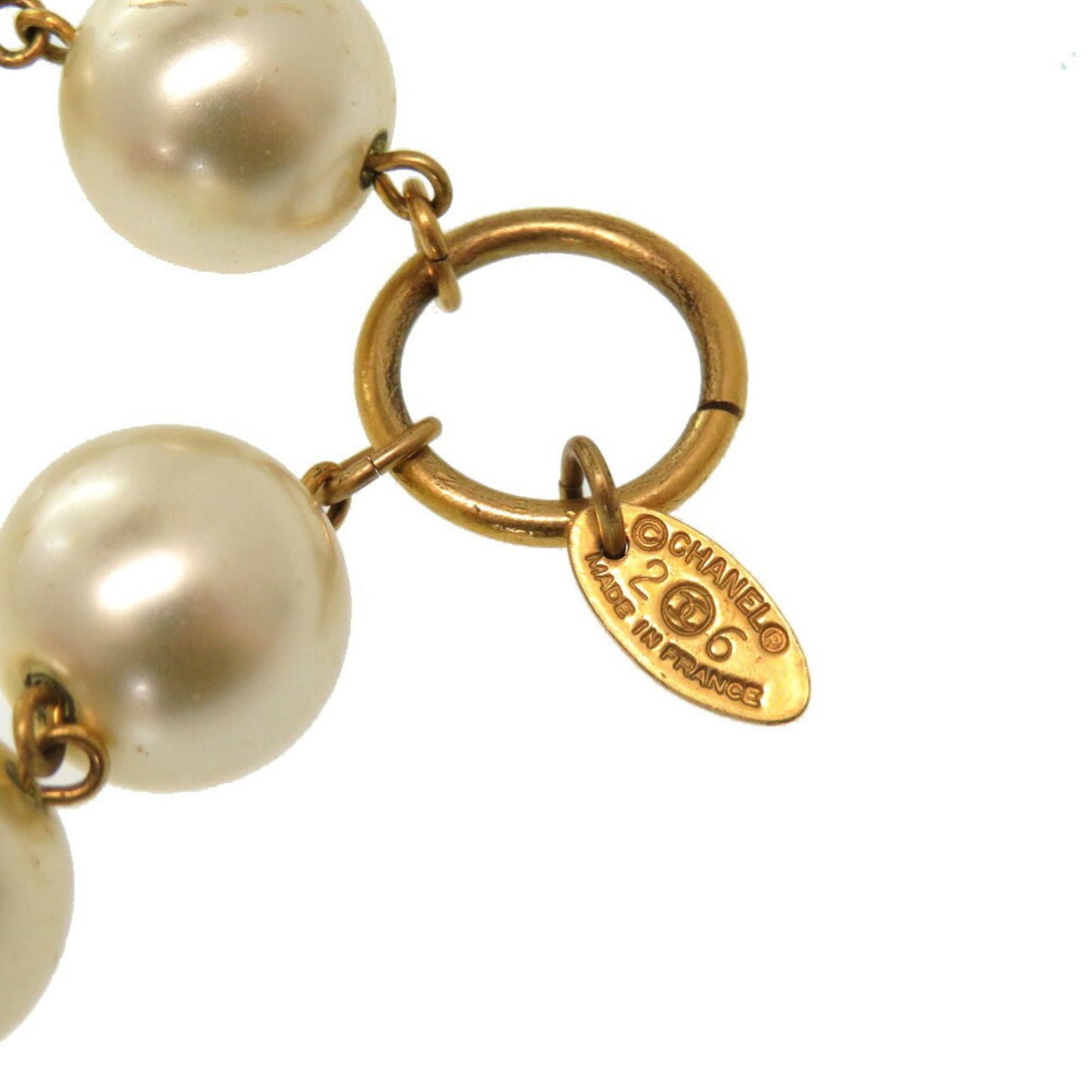 Chanel Vintage Crown Coco Mark Double Bracelet Fake Pearl Accessories