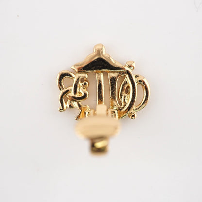 CHRISTIAN DIOR/ Logo Earrings Gold Women's