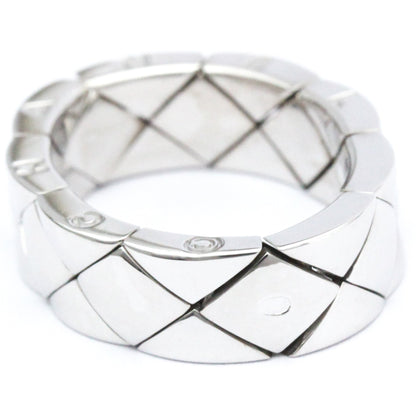 CHANELPolished  Matelasse Ring #58 18K White Gold BF561642