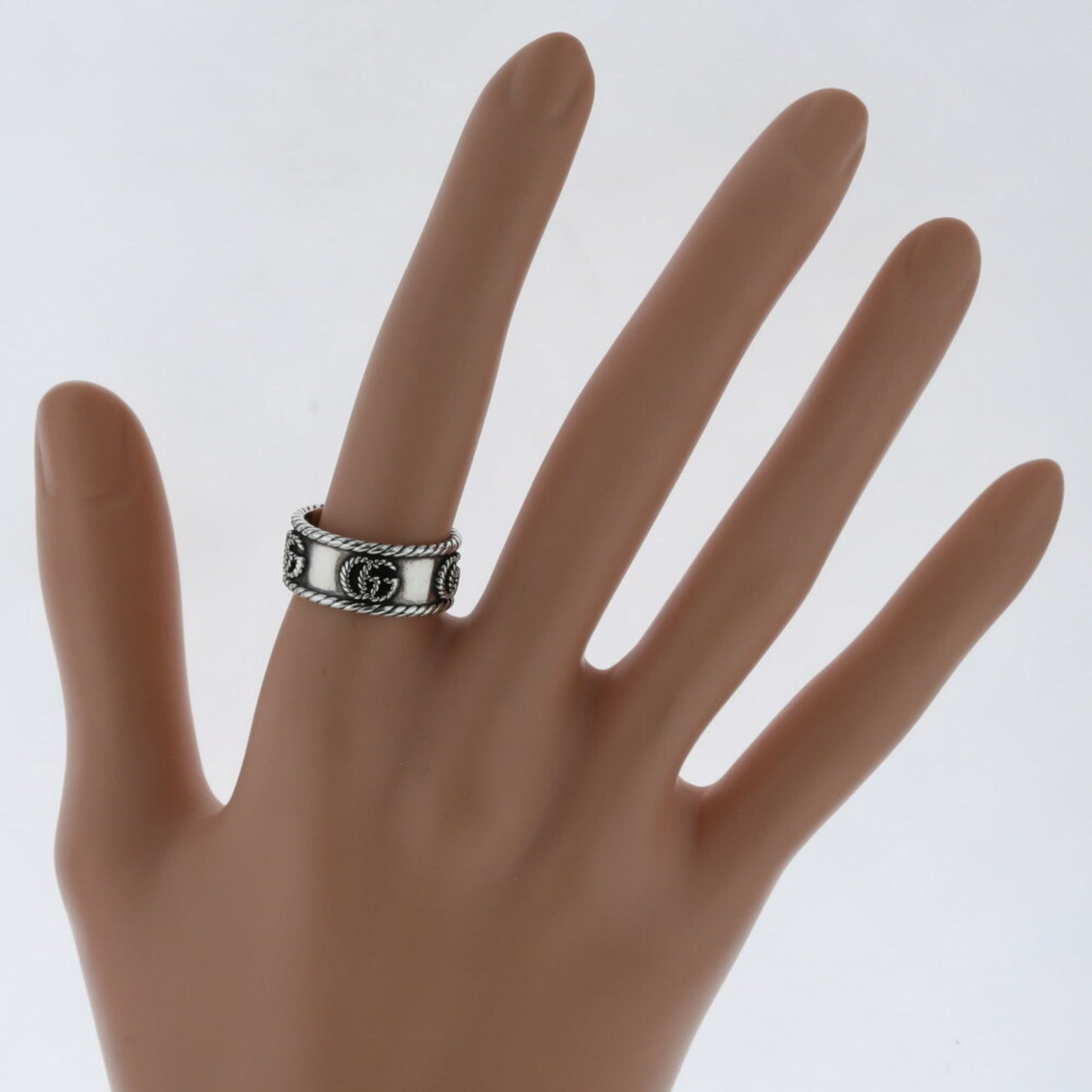 Gucci Ring Double G Twist 627729 J8400 0701 Silver 925 No. 15 Ladies GUCCI