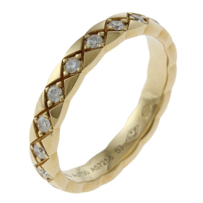 CHANEL Coco Crush #53 Ring No. 12.5 18K K18 Yellow Gold Diamond Women's