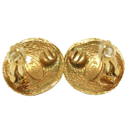 Chanel Vintage Coco Mark Gold Earrings Accessories