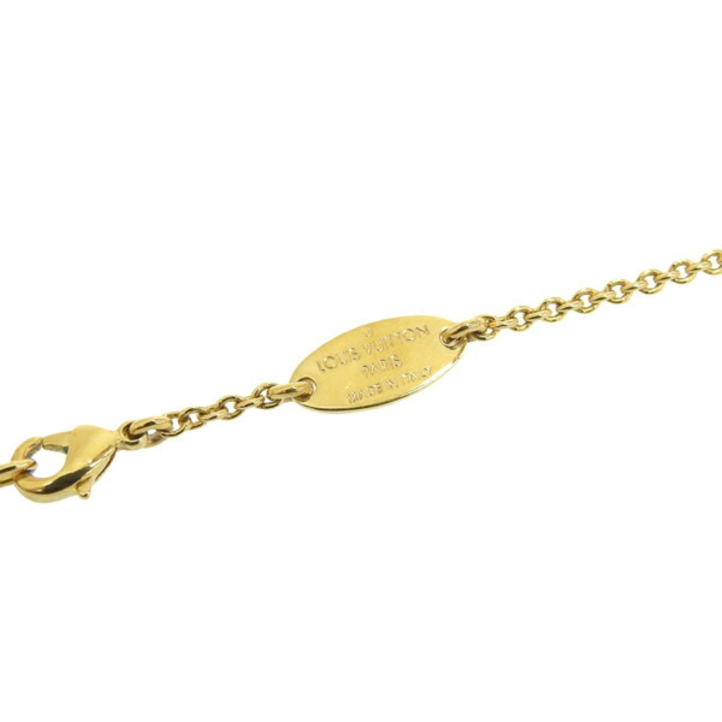 LOUIS VUITTON Essential V Necklace M61083 Gold Women's