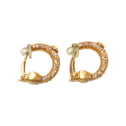 Chanel Stone Coco Mark Gold Earrings Accessories