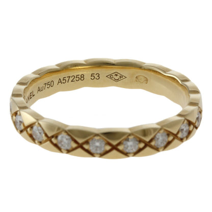 CHANEL Coco Crush #53 Ring No. 12.5 18K K18 Yellow Gold Diamond Women's