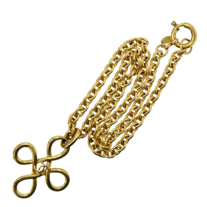 CHANEL Coco Mark Necklace Cross Gold 93P 3106