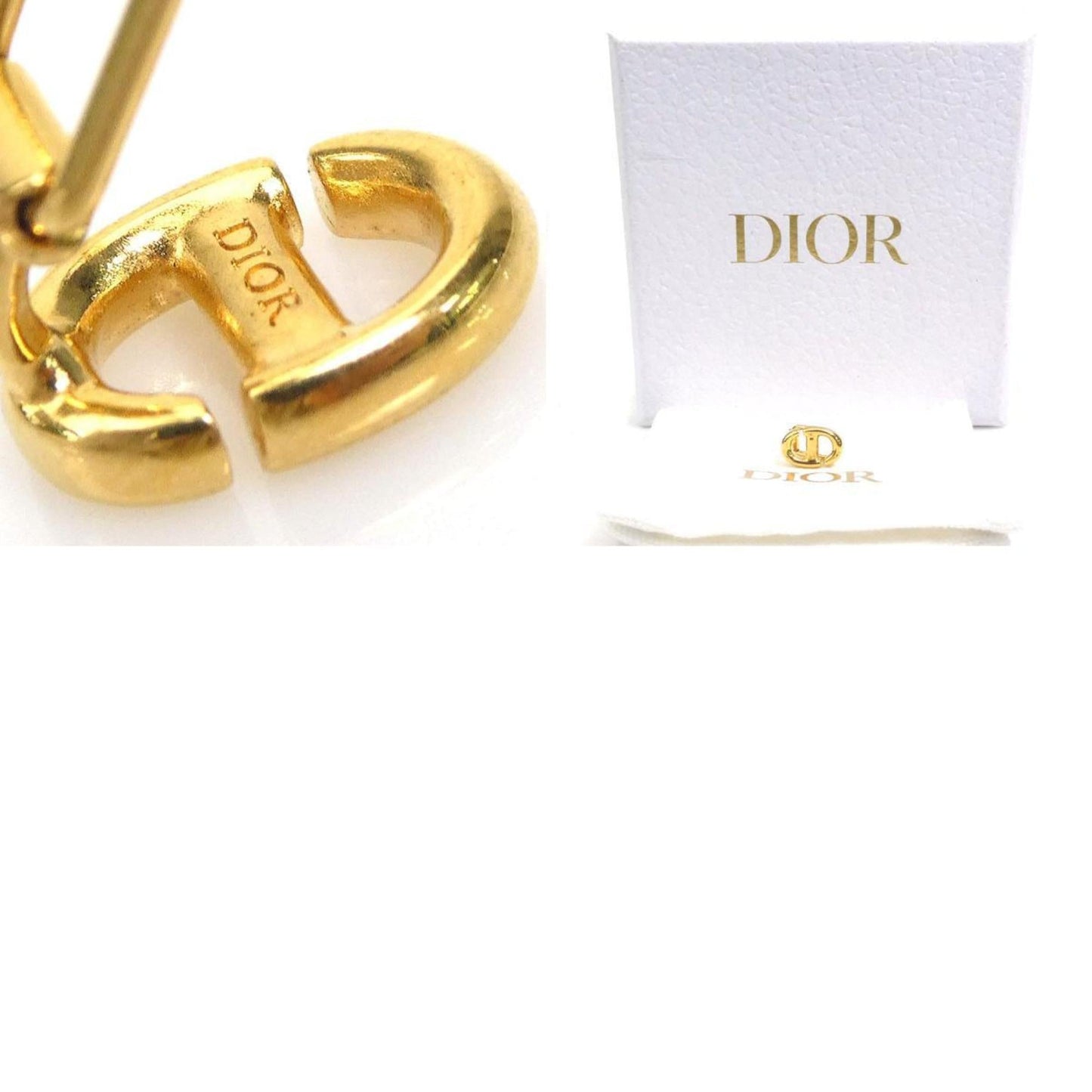 CHRISTIAN DIOR Earrings Ear Cuff Metal Gold Unisex