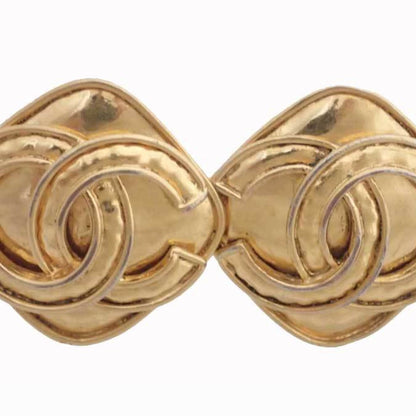 Chanel Earrings Coco Mark Gold Womens