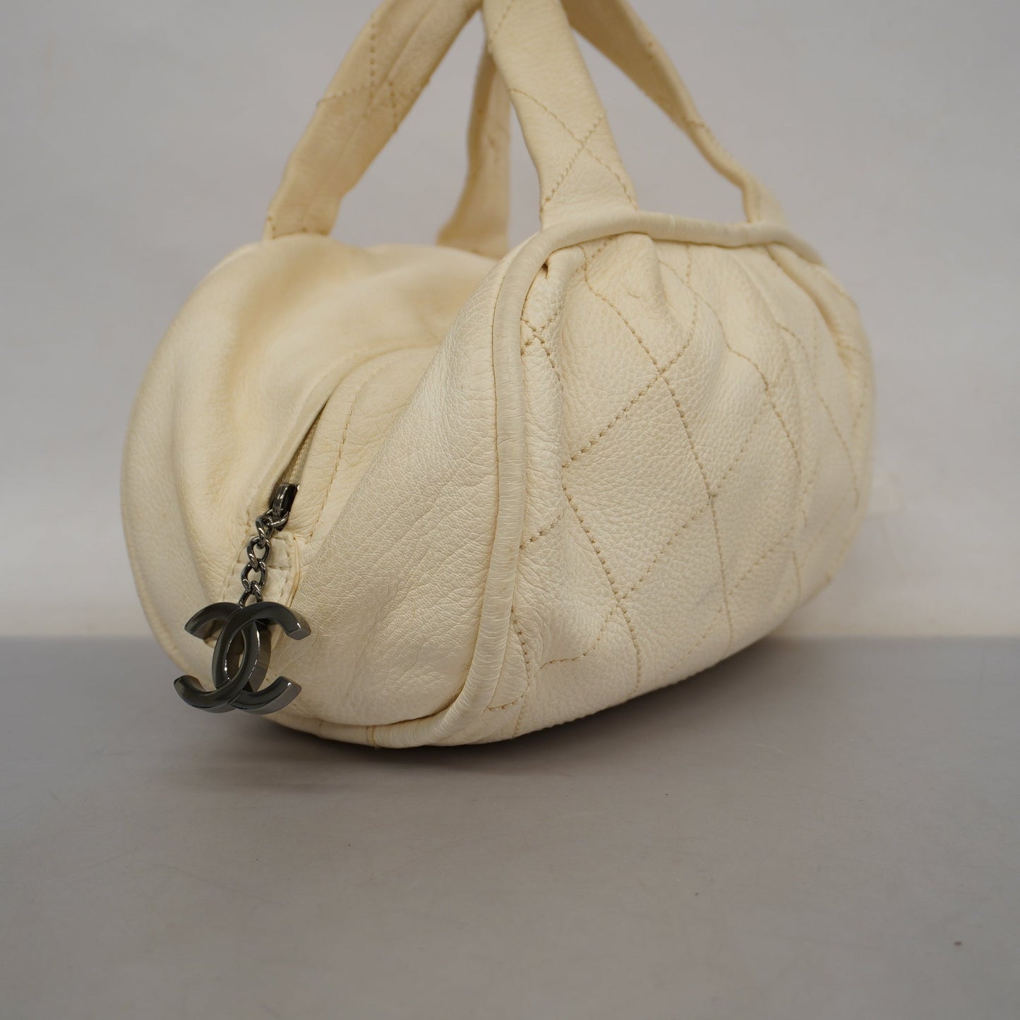 CHANEL   Wild Stitch Handbag Women's Leather Handbag Ivory