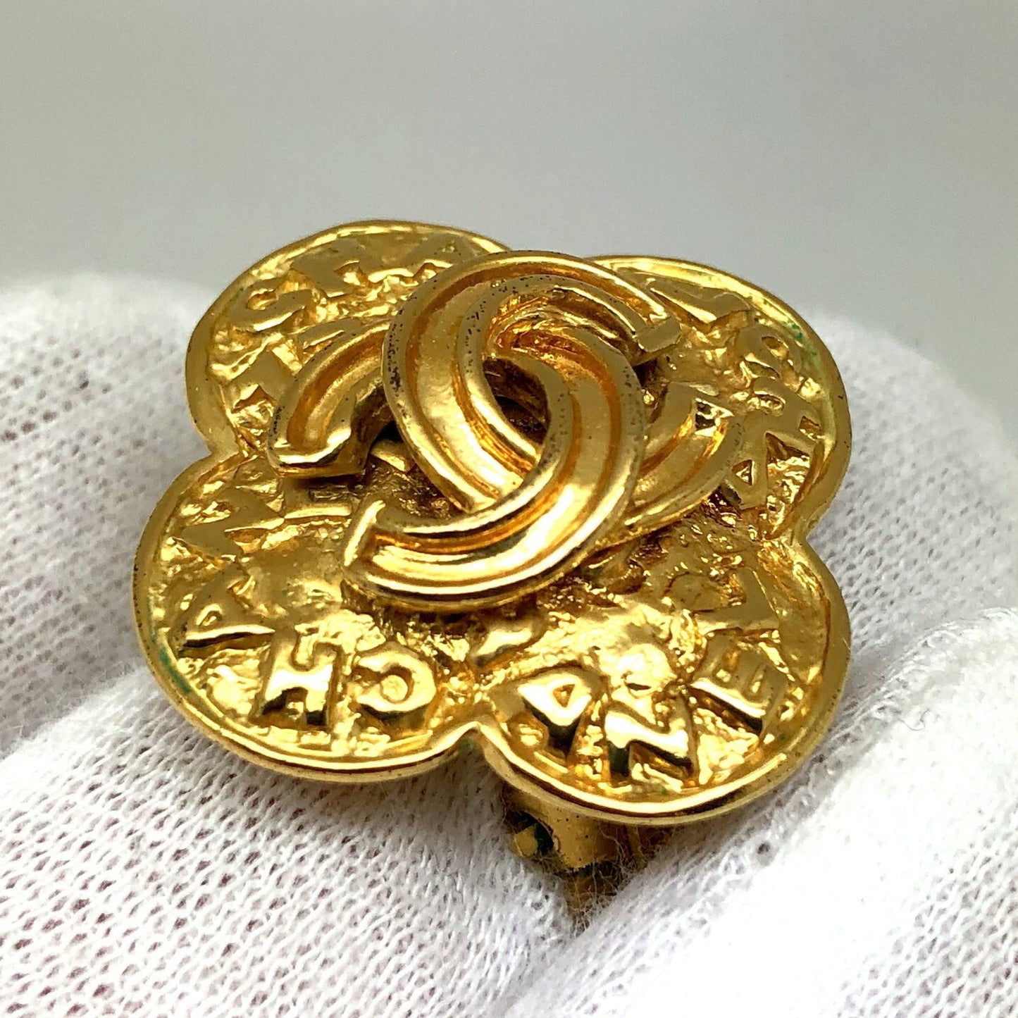 CHANEL Earrings 95A Gold Cocomark Accessories Ladies