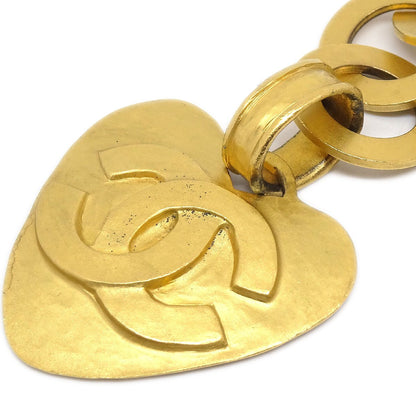 CHANEL 1995 Heart Charm Gold Chain Belt 38313