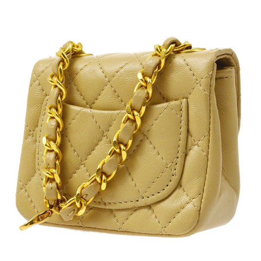 CHANEL★ 1990 Lambskin Belt Bag Micro 40664