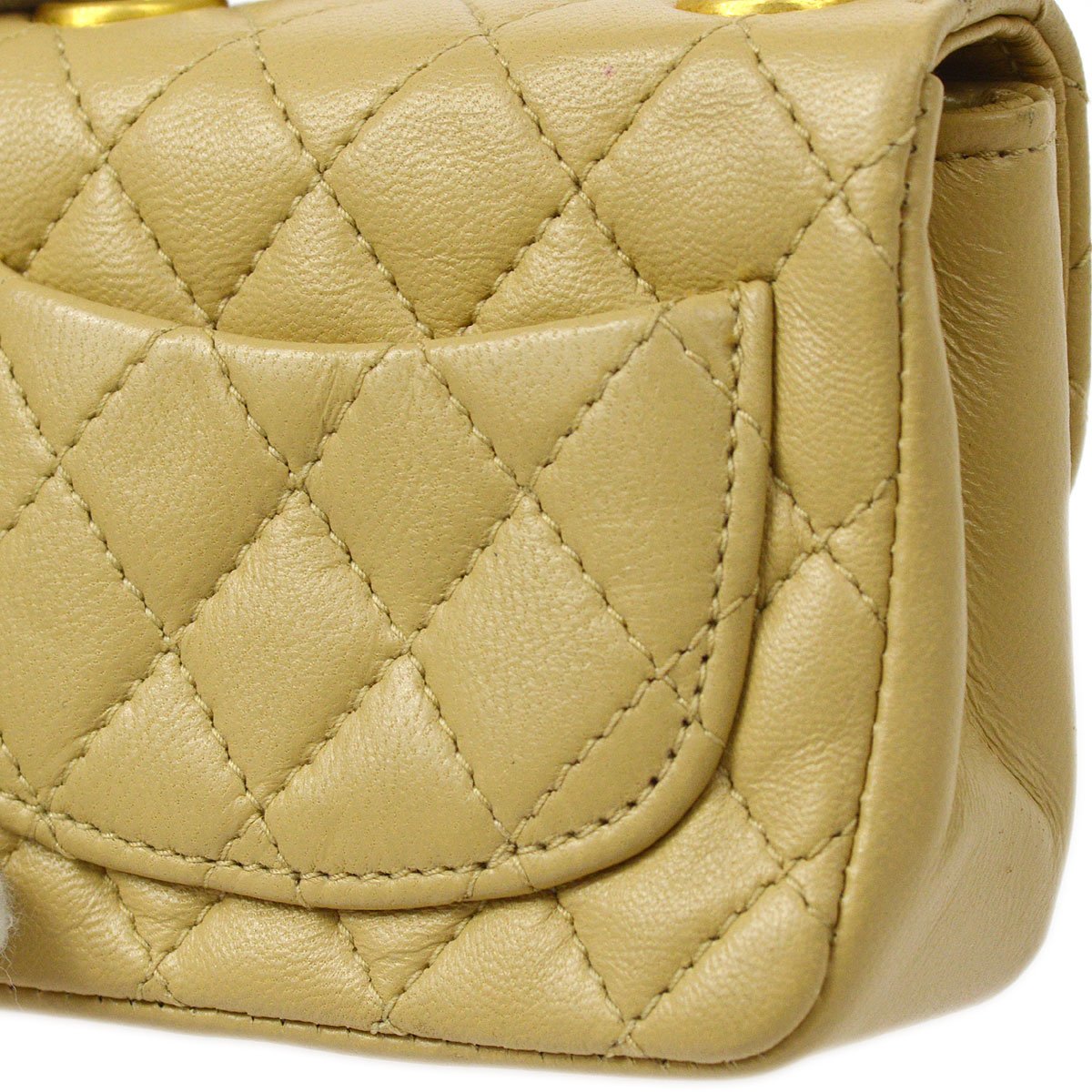 CHANEL★ 1990 Lambskin Belt Bag Micro 40664