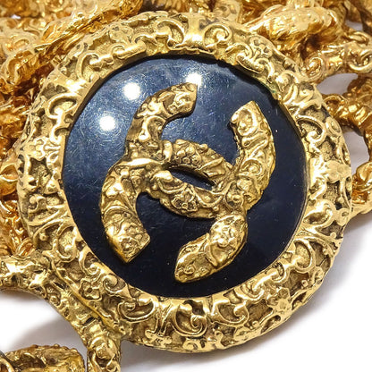 CHANEL 1993 Medallion Chain Belt Charm Gold 40536