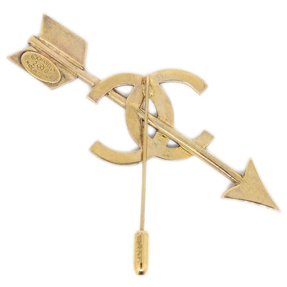 CHANEL 1993 Arrow Brooch Pin Gold 10469