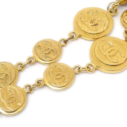 CHANEL Medallion Gold Pendant Necklace 60517