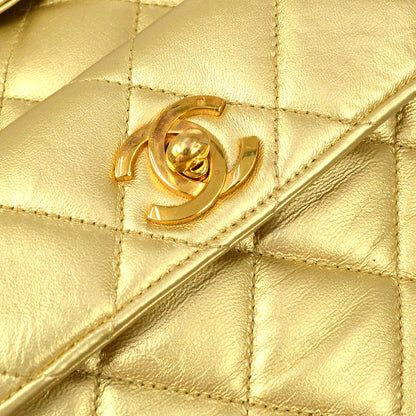 CHANEL 1991-1994 Gold Lambskin DUMA Backpack Medium GS01603c