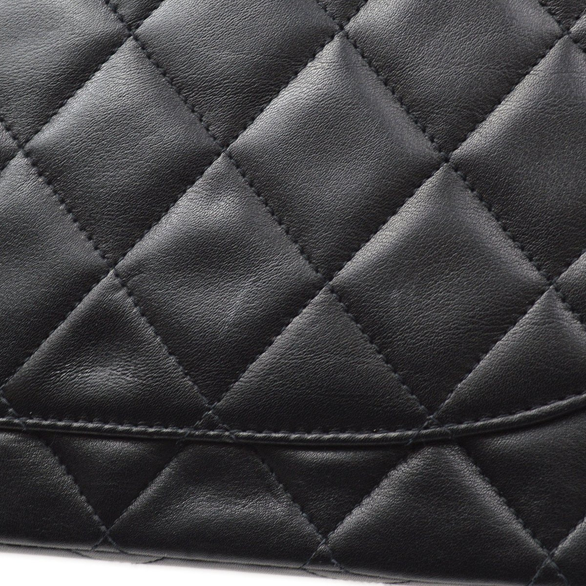 CHANEL 1991-1994 Black Lambskin Classic Flap Maxi 90649