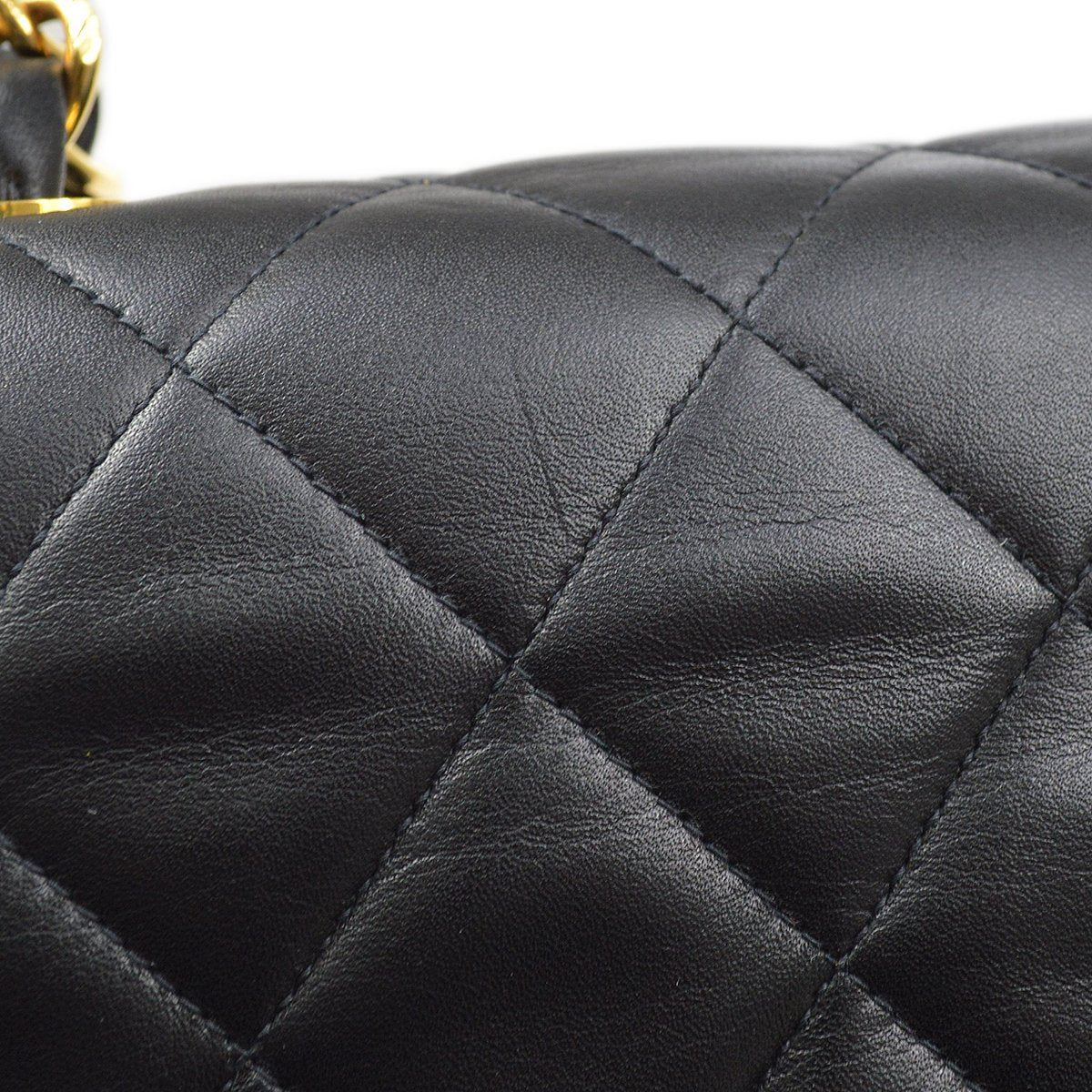 CHANEL 1991-1994 Black Lambskin Classic Flap Maxi 90649