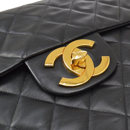 CHANEL 1991-1994 Classic Flap Maxi Black Lambskin 80489