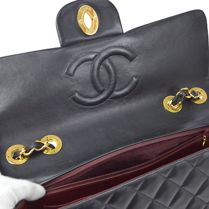 CHANEL 1991-1994 Classic Flap Maxi Black Lambskin 80489