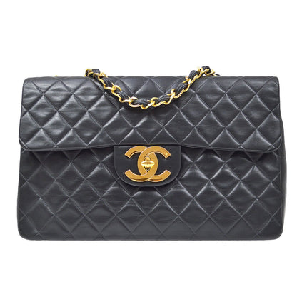 CHANEL  Classic Flap Maxi Black Lambskin 90420