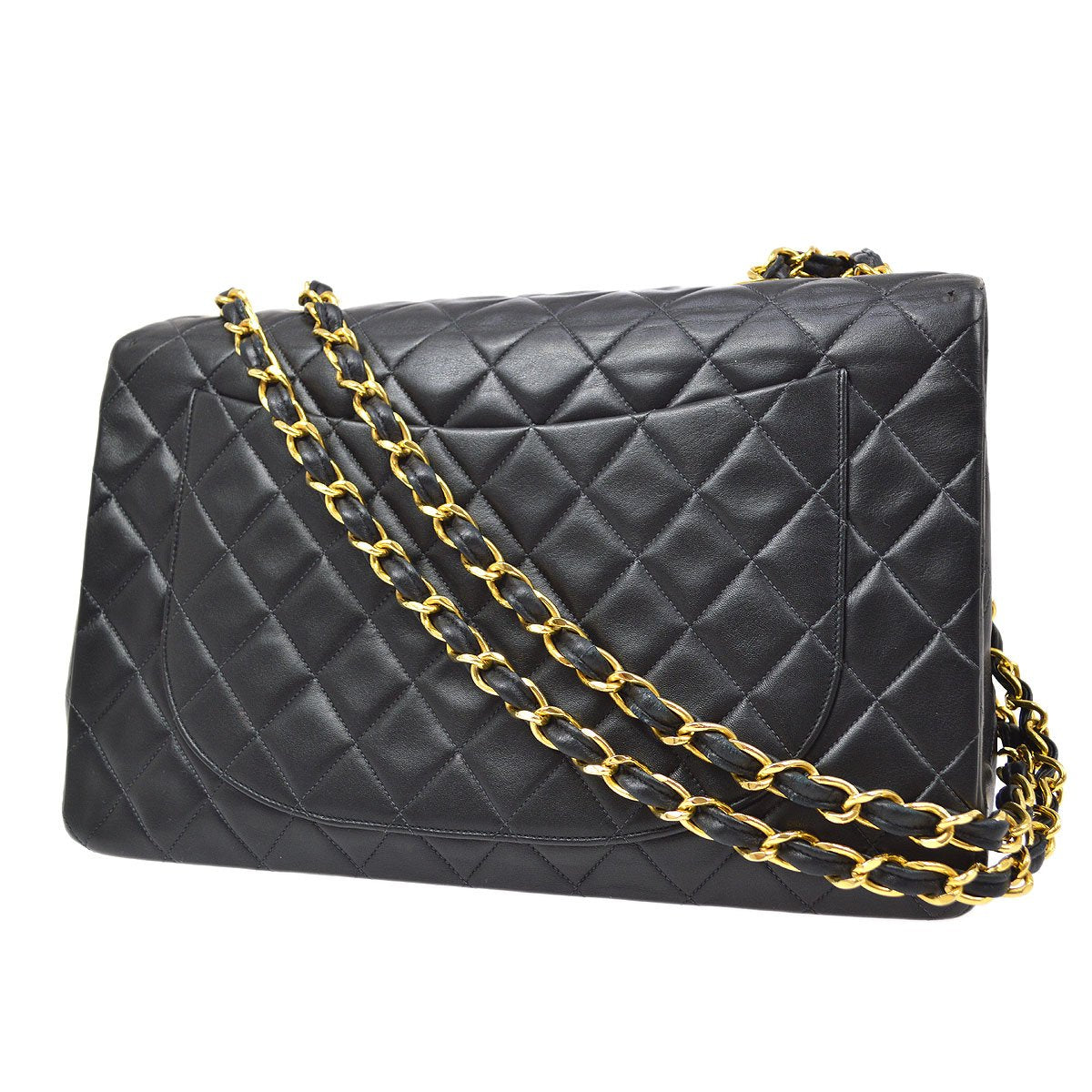 CHANEL  Classic Flap Maxi Black Lambskin 90420