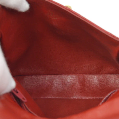 CHANEL★ 1980's Red Lambskin Cosmoline Belt Bag #75 AK31381c