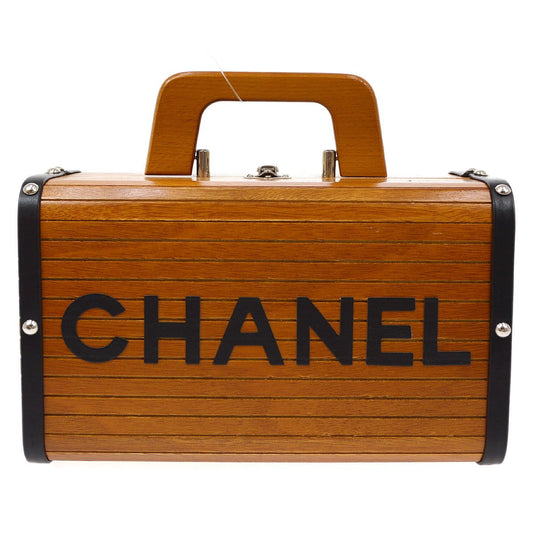 CHANEL * 1994-1996 Wooden Box Handbag 90289