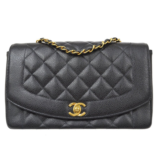 CHANEL  Black Caviar Diana Medium 92117