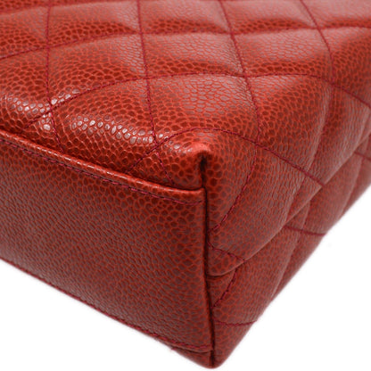 CHANEL 1991-1994 Red Caviar Shoulder Bag 92121