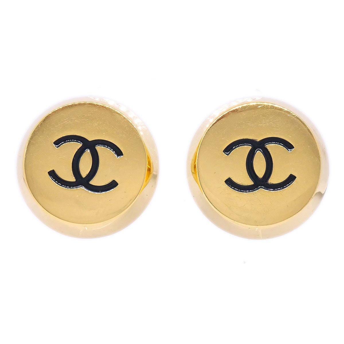 CHANEL 1991 Clip-On Earrings Gold 61982