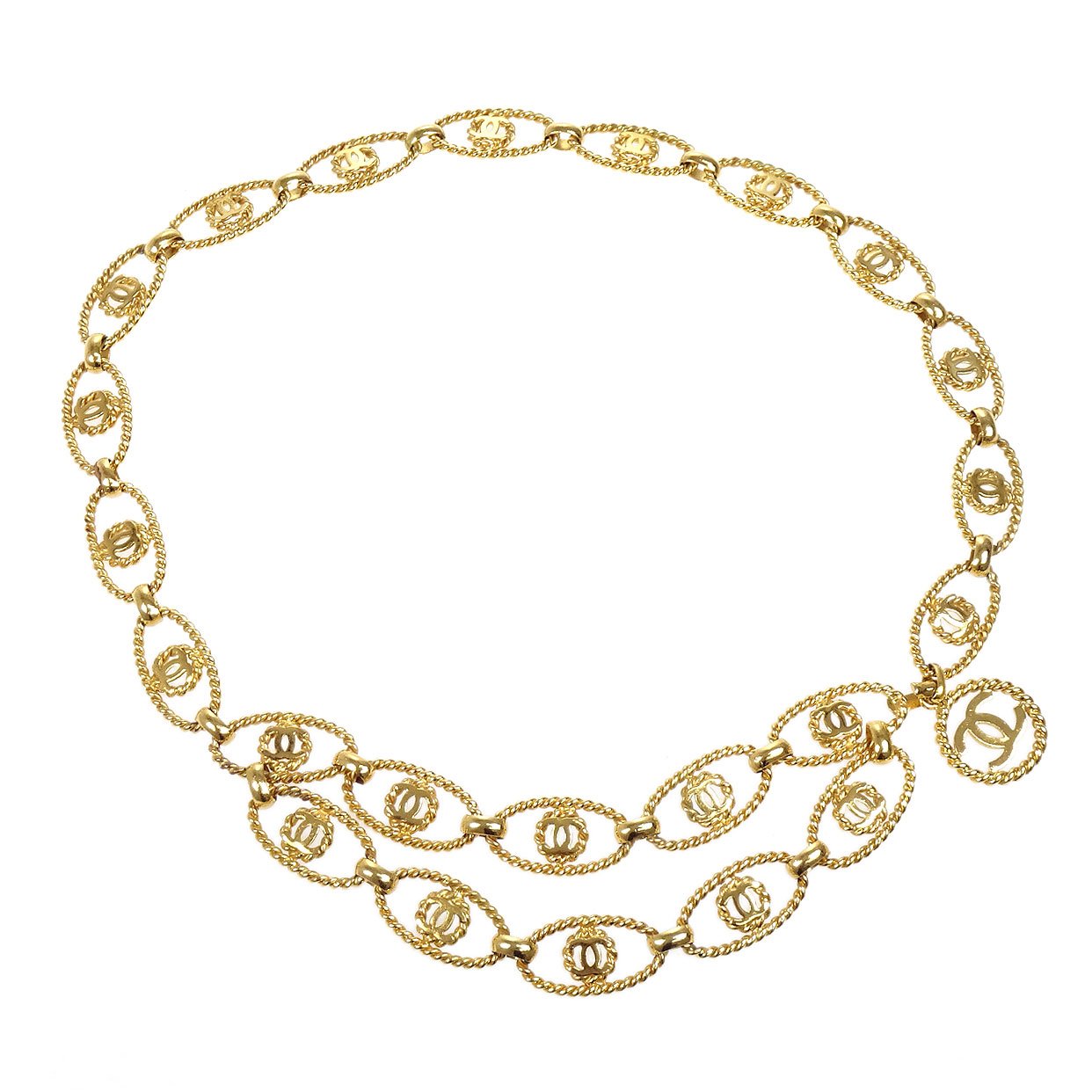 CHANEL 1990 Chain Belt Gold 62161