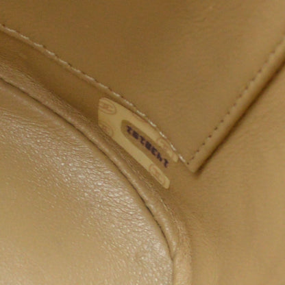 CHANEL 1989-1991 Handbag Beige Lambskin 91979